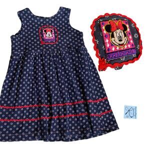 Homemade Minnie Mouse Patriotic Star Dress Kids Sz 4